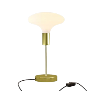 LAMPE DE TABLE AVEC INTERRUPTEUR 6W 2700K ALZALUCE IDRA EN METAL FINITION LAITON EIVA. LUMINAIRE DARC ABIDJAN