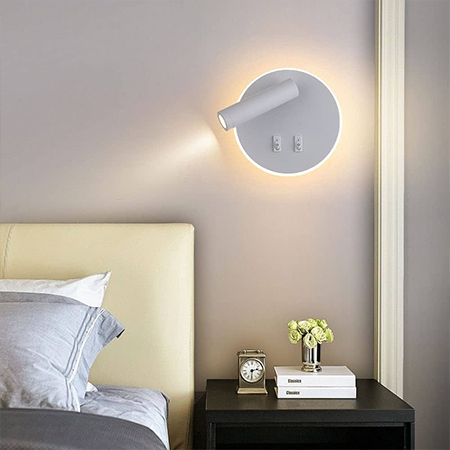 SOME LAMPE DE LECTURE ROND BLANC – Image 2