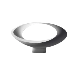 Darc — Pièce métallique en forme d'anneau avec un épais bordure circulaire et une ouverture centrale, posée sur un support plat, texture lisse et aspe