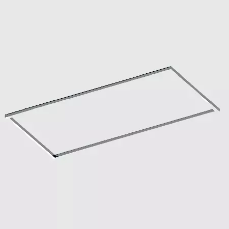 Darc — Structure métallique rectangulaire légère en aluminium, cadre fin et épuré, destinée à accueillir un luminaire design DARC pour un éclairage co