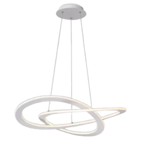 Darc — Applique murale en forme de lettre G stylisée, composée d’un tube lumineux blanc et d’une structure noire en métal, suspendue contre un fond so