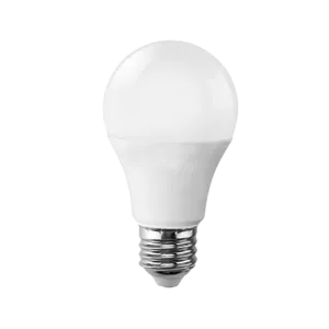 Darc — Ampoule LED blanche en forme d'ampoule classique, à visure E27, émettant une lumière douce et uniforme sur fond noir.