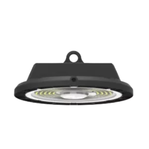 Darc — Projecteur lumineux en forme circulaire avec un boîtier noir et gris, doté d'un système d'étanchéité visible sur le dessus, idéal pour un éclai