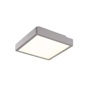 Darc — Un plafonnier carré encastré de couleur blanche avec une lumière LED diffuse émettant une lumière douce et uniforme