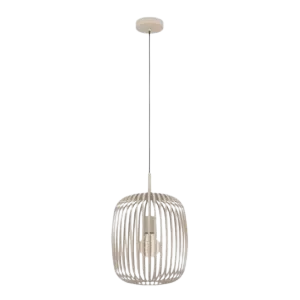 Darc — Applique murale suspendue en forme de spirale blanche, fixée au plafond par un bras métallique, diffusant une lumière douce et moderne.
