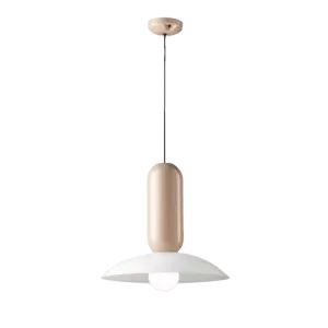 Darc — Applique murale composée d’un tube doré vertical fixé à une base blanche carrée avec un support métallique noir, évoquant un design épuré et co
