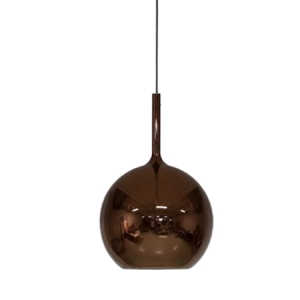 Glo large suspension en verre miroir bronze. LUMINAIRE DARC ABIDJAN