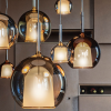 Glo large suspension en verre miroir bronze – Image 4