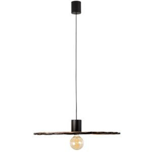 COSTAS 1000 Lampe suspension noire/rotin. LUMINAIRE DARC ABIDJAN