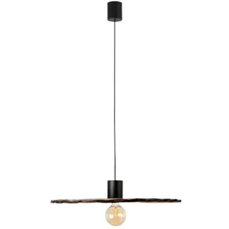 Darc — Applique murale suspendue en métal chromé avec une base carrée et un bras fin supportant une ampoule visible, sur fond noir.
