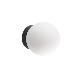 Darc — Un projecteur LED de forme circulaire à bordure noire et surface blanche lumineuse, avec un design géométrique pixelisé et une base fine.