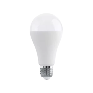 Darc — Une ampoule LED blanche en forme d'ampoule classique, stylisée en pixel art, avec une base filetée visible et un rendu lumineux doux.