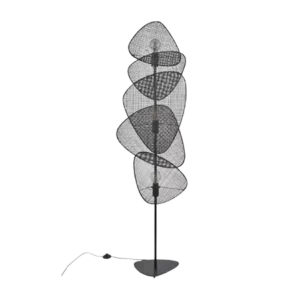 Darc — Représentation en trois dimensions d'une éolienne à axe vertical avec une structure en treillis métallique et des pales horizontales superposée
