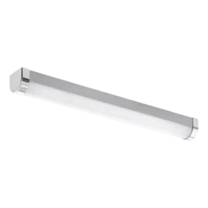 Darc — Une platine LED linéaire blanche, fine et allongée, avec des bords légèrement arrondis et une surface striée pour une diffusion homogène de la