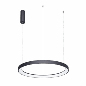 LAMPE LED SUSPENDUE 48W 3000K NOIR SABLONNEUX. LUMINAIRE DARC ABIDJAN