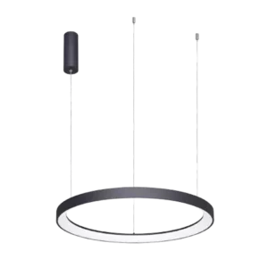 Darc — Applique murale suspendue en métal avec une structure en forme d'escalier à quatre marches, éclairée par une lumière circulaire blanche en bas