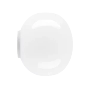 Darc — Projecteur blanc de forme ronde et design, avec une petite encoche visible sur le dessus, idéal pour un éclairage contemporain et élégant