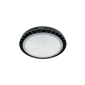 Darc — Un projecteur LED Philips encastré de forme circulaire, avec un rebord métallisé et une lumière blanche diffuse émanant d'une surface lisse cen