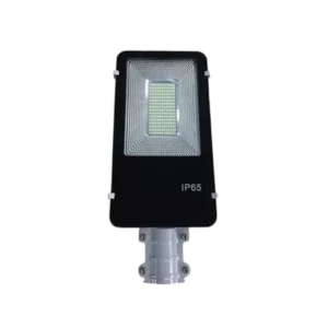 Darc — Un projecteur LED extérieur de forme rectangulaire, étanche avec un indice IP65, allumé et diffusant une lumière blanche uniforme, monté sur un