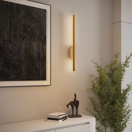 APPLIQUE MURALE LED 12W 3000K EN LAITON – Image 2