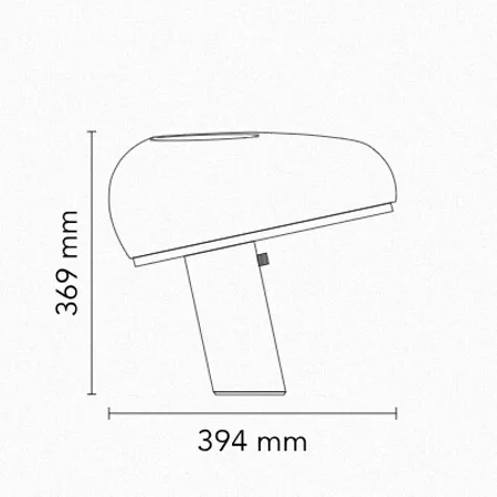 Darc — Applique murale au design épuré en forme de champignon, avec une base triangulaire et une hauteur de 369 millimètres pour une largeur totale de
