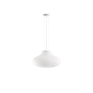 Darc — Applique murale blanche en forme de pied élancé avec une base carrée et un tube vertical translucide, posée sur un fond noir.