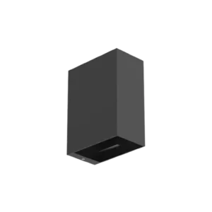 Darc — Représentation en trois dimensions d'un boîtier transparent aux parois lisses et aux bords légèrement crantés, avec une base plus foncée