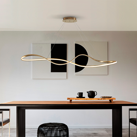 LIA lampe grande feuille or – Image 2