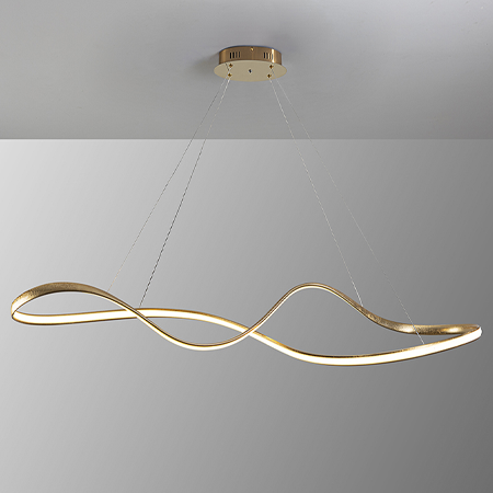 LIA lampe grande feuille or – Image 7