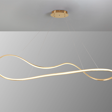 LIA lampe grande feuille or – Image 6