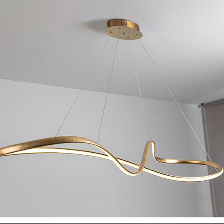 LIA lampe grande feuille or – Image 5