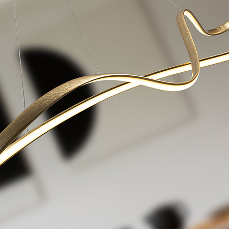 LIA lampe grande feuille or – Image 4