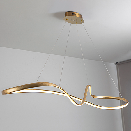 LIA lampe grande feuille or – Image 3