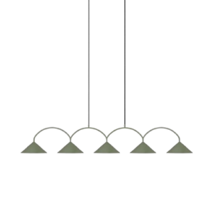 Pendentif Curve 5 – Vert mousse